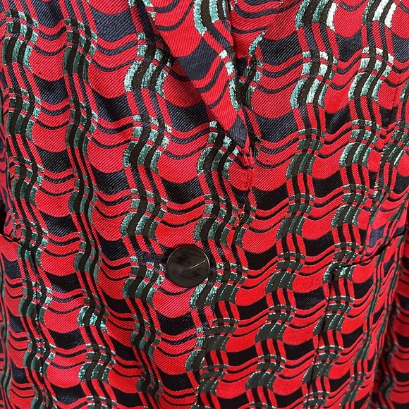 Diane Von Furstenberg Woven Metallic Blazer - Picture 3 of 9